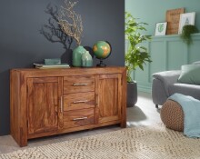 Sideboard >WL1.201< in Sheesham - 118x70x40 (BxHxT)
