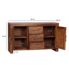 Sideboard >WL1.201< in Sheesham - 118x70x40 (BxHxT)