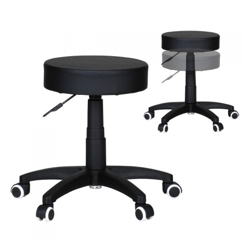 Sitzhocker >SPM1.036< in Schwarz - 55x50cm (HxD)