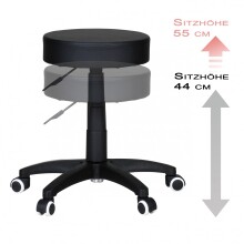 Sitzhocker >SPM1.036< in Schwarz - 55x50cm (HxD)