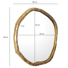 Spiegel >WL7.098< in Goldfarbig - 60x60x3 (BxHxT)