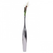 Dekovase >BOTTLE< in Silber, Aluminium  -...