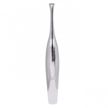 Dekovase >BOTTLE< in Silber, Aluminium  - 13x100x13cm (BxHxT)