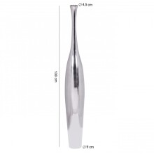 Dekovase >BOTTLE< in Silber, Aluminium  - 13x100x13cm (BxHxT)