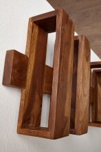 Wandregal >MUMBAI< in Sheesham Massivholz - 30x72x10 (BxHxT)