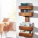 Wandregal >MUMBAI< in Sheesham Massivholz - 30x72x10 (BxHxT)