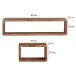 Wandregal >BOHA< (3-teilig) in Sheesham Massivholz - 80x20x15 (BxHxT)