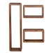 Wandregal >BOHA< (3-teilig) in Sheesham Massivholz - 80x20x15 (BxHxT)