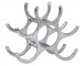 Flaschenregal >WL1.252< in Silber, aluminium  - 29x24x14cm (BxHxT)