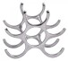 Flaschenregal >WL1.252< in Silber, aluminium  - 29x24x14cm (BxHxT)