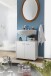 Waschbeckenunterschrank >WL1.344< in Weiß - 60x55x30cm (BxHxT)