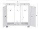 Waschbeckenunterschrank >WL1.344< in Weiß - 60x55x30cm (BxHxT)