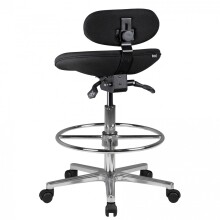 Stehhilfe >LOUISIANA< Arbeitshocker in Schwarz - 114x60 (HxD)