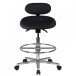 Stehhilfe >LOUISIANA< Arbeitshocker in Schwarz - 114x60 (HxD)