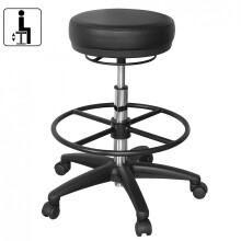 Stehhilfe >SPM1.278< Arbeitshocker in Schwarz - 88x60cm (HxD)