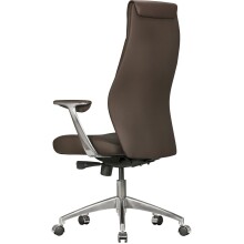 Chefsessel >SPM1.146< in Braun, Echtes Leder - 67x125x67cm (BxHxT)