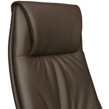 Chefsessel >SPM1.146< in Braun, Echtes Leder - 67x125x67cm (BxHxT)