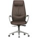 Chefsessel >SPM1.146< in Braun, Echtes Leder - 67x125x67cm (BxHxT)