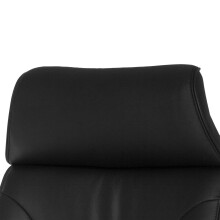 Chefsessel >SPM1.158< in Schwarz, Echtes Leder - 66x128x62cm (BxHxT)