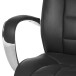 Chefsessel >SPM1.158< in Schwarz, Echtes Leder - 66x128x62cm (BxHxT)