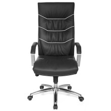 Chefsessel >SPM1.163< in Schwarz, Echtes Leder -...