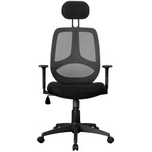 Bürostuhl >SPM1.206< in Schwarz, Stoff und...