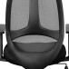 Bürostuhl >SPM1.206< in Schwarz, Stoff und Netzgewebe - 61x127x57cm (BxHxT)