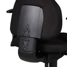 Bürostuhl >QENTIN< in Schwarz, Stoff - 63x149x63cm (BxHxT)