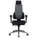 Bürostuhl >QENTIN< in Schwarz, Stoff - 63x149x63cm (BxHxT)