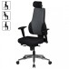 Bürostuhl >QENTIN< in Schwarz, Stoff - 63x149x63cm (BxHxT)