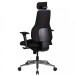 Bürostuhl >QENTIN< in Schwarz, Stoff - 63x149x63cm (BxHxT)
