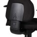 Bürostuhl >QENTIN< in Schwarz, Stoff - 63x149x63cm (BxHxT)