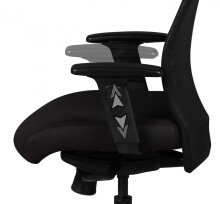 Bürostuhl >SPM1.275< in Schwarz, Stoff - 65x113x65cm (BxHxT)