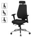 Bürostuhl >SPM1.279< in Schwarz, Stoff Fußkreuz: Aluminium - 60x141x70cm (BxHxT)