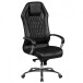 Chefsessel >MONTEREY< in Schwarz, Echtes Leder - 67x136x70cm (BxHxT)