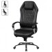Chefsessel >MONTEREY< in Schwarz, Echtes Leder - 67x136x70cm (BxHxT)