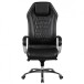 Chefsessel >MONTEREY< in Schwarz, Echtes Leder - 67x136x70cm (BxHxT)