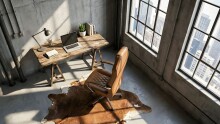 Chefsessel >MONTEREY< in Braun, Echtes Leder - 67x136x70cm (BxHxT)