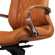 Chefsessel >MONTEREY< in Braun, Echtes Leder - 67x136x70cm (BxHxT)