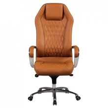 Chefsessel >MONTEREY< in Braun, Echtes Leder - 67x136x70cm (BxHxT)