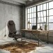 Chefsessel >MONTEREY< in Braun, Echtes Leder - 67x136x70cm (BxHxT)