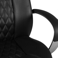 Bürostuhl >AUSTIN< in Schwarz, Echtes Leder - 68x130x70cm (BxHxT)