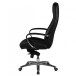 Bürostuhl >AUSTIN< in Schwarz, Echtes Leder - 68x130x70cm (BxHxT)