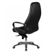 Bürostuhl >AUSTIN< in Schwarz, Echtes Leder - 68x130x70cm (BxHxT)