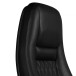 Bürostuhl >AUSTIN< in Schwarz, Echtes Leder - 68x130x70cm (BxHxT)