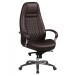Bürostuhl >AUSTIN< in Braun, Echtes Leder - 68x130x70cm (BxHxT)