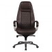 Bürostuhl >AUSTIN< in Braun, Echtes Leder - 68x130x70cm (BxHxT)