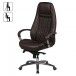 Bürostuhl >AUSTIN< in Braun, Echtes Leder - 68x130x70cm (BxHxT)