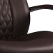 Bürostuhl >AUSTIN< in Braun, Echtes Leder - 68x130x70cm (BxHxT)