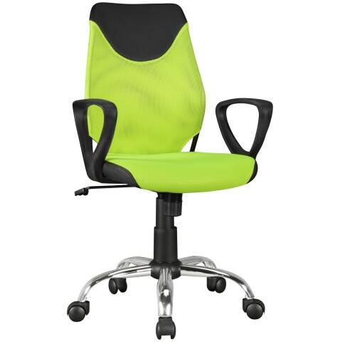Bürostuhl >TERNI< in grün / schwarz, 100 % Nylon - 60x101x60cm (BxHxT)